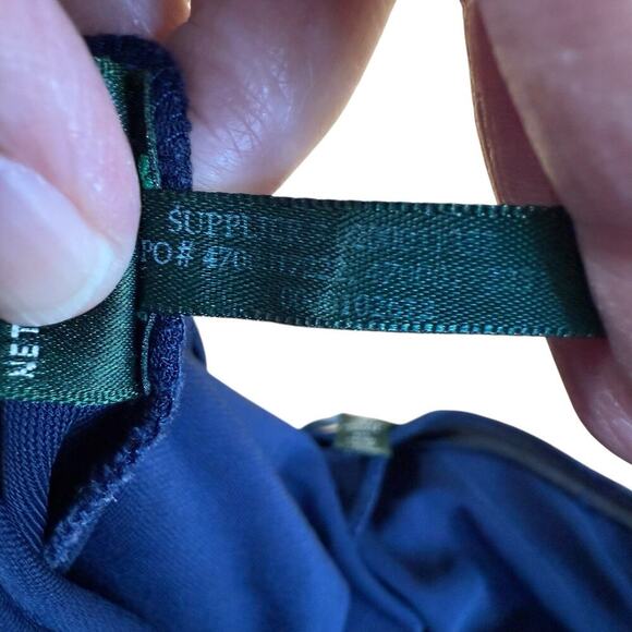 Lauren Ralph Lauren Pants Women's Wide Leg Blue Side Lace M Sailorchic Coastal - Picture 7 of 12